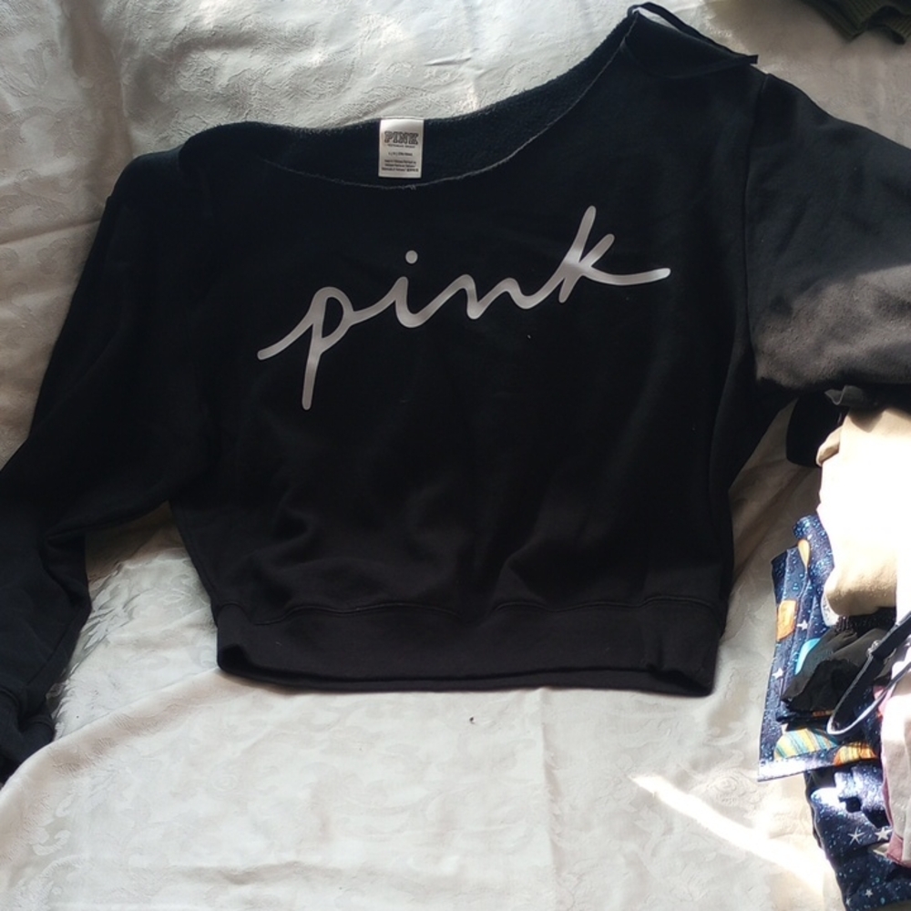 Black Pink Logo Sweatshirt